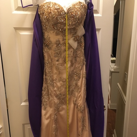 Beautiful Champagne gown. Mother of bride/prom - Picture 6 of 8
